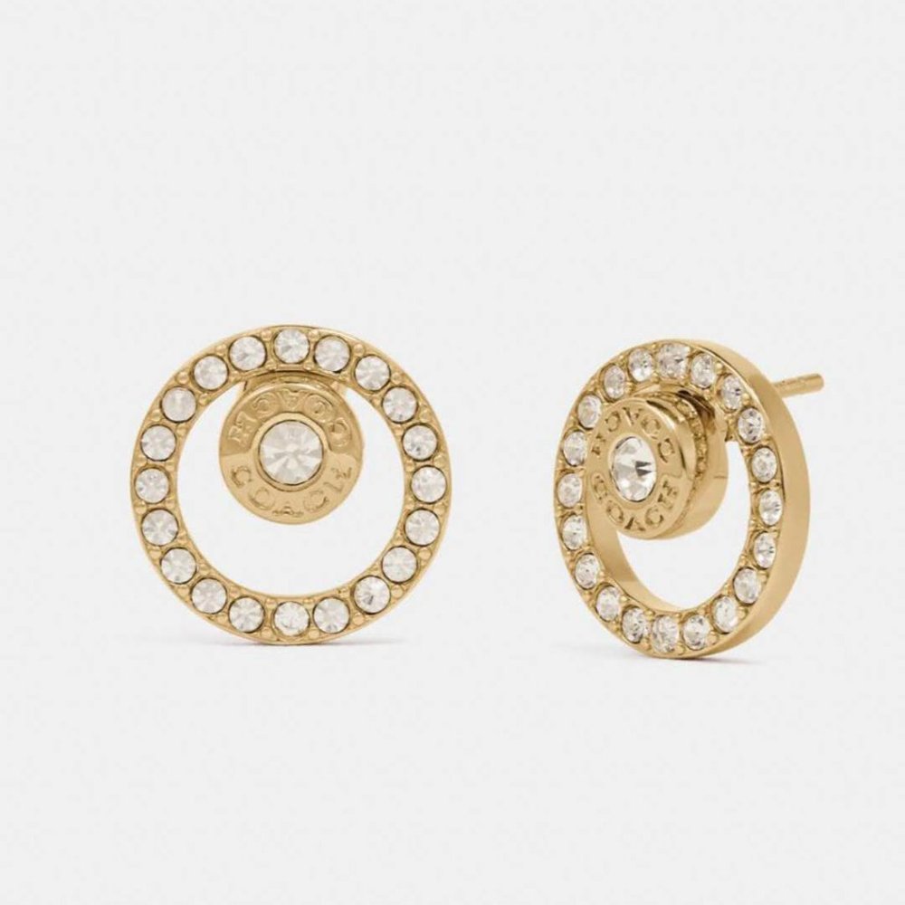 *NWT* COACH OPEN CIRCLE HALO STUD EARRINGS